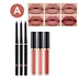 Longlasting 2 in 1 makeup pen Lip liner with lipgloss set
